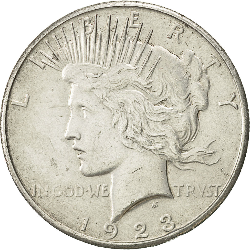 Coin, United States, Peace Dollar, Dollar, 1923, U.S. Mint, San Francisco