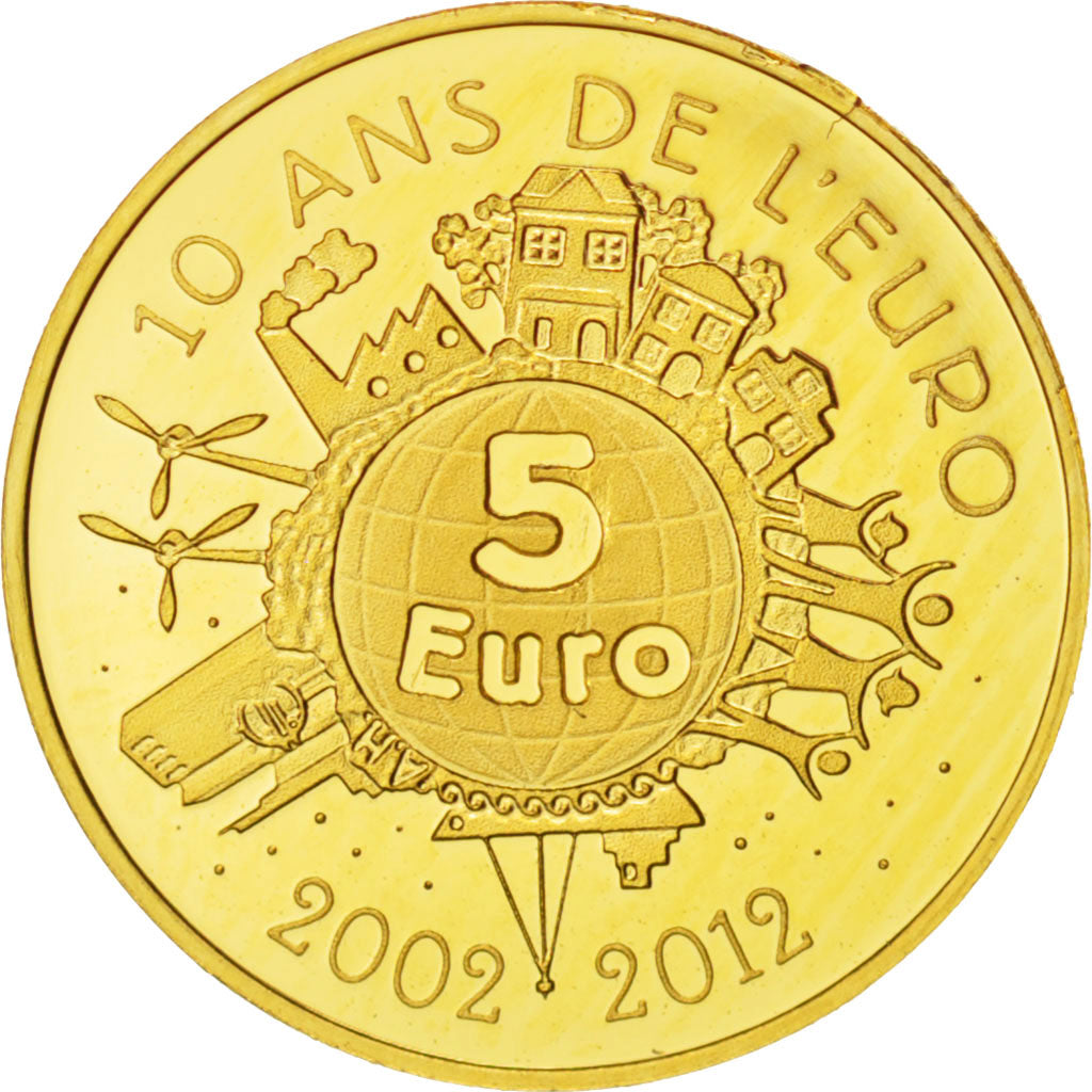 France, 5 Euro, 2012, Gold, KM:1890