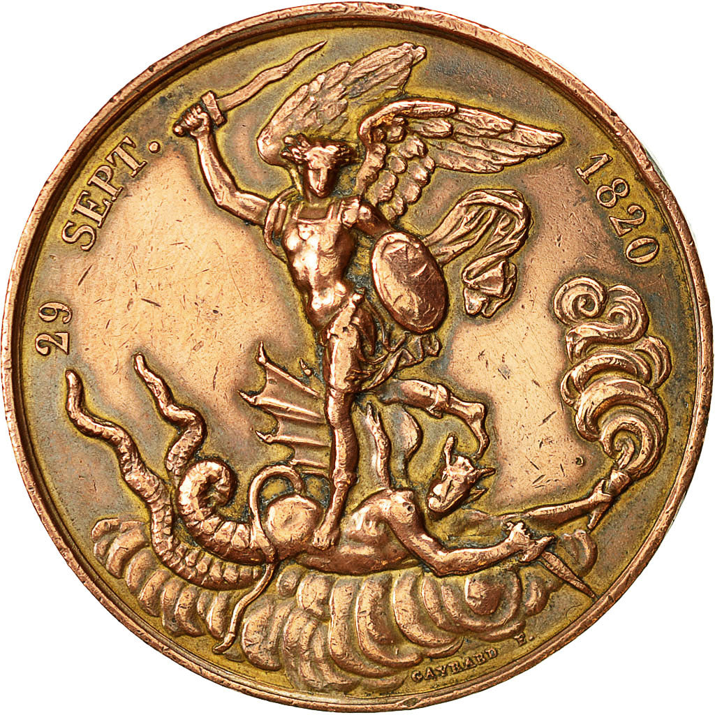 Francia, Medal, Naissance du Comte de Chambord, 1820, Gayrard, EBC+, Bronce