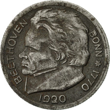 Moneda, ALEMANIA - REPÚBLICA DE WEIMAR, 50 Pfennig, 1920, Bonn, MBC