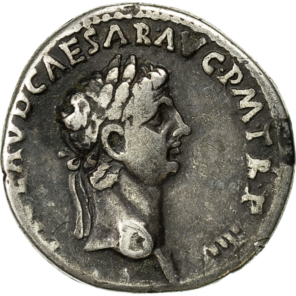 Coin, Claudius, Denarius, 44-45, Lyon, EF(40-45), Silver, RIC:26