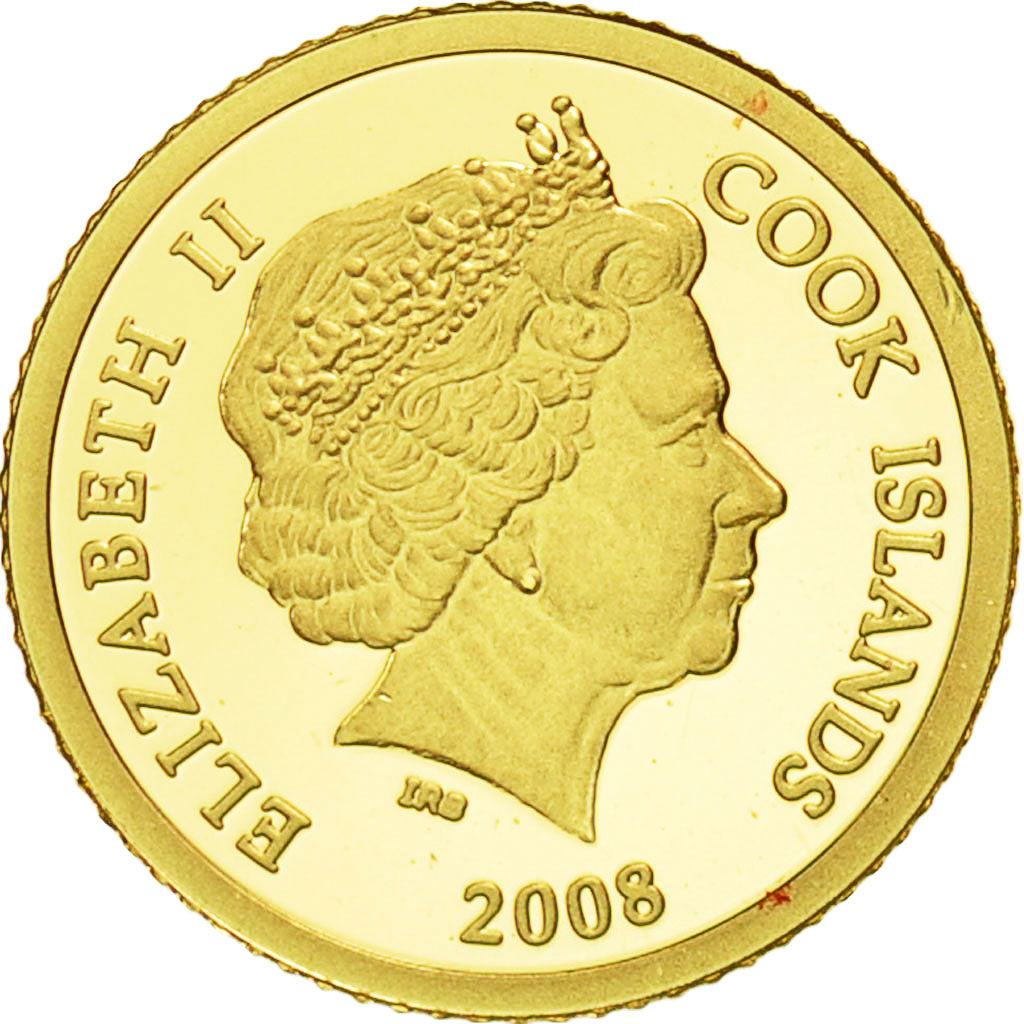 Coin, Cook Islands, Elizabeth II, 5 Dollars, 2008, Valcambi, MS(65-70), Gold