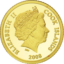 Münze, Cookinseln, Elizabeth II, 5 Dollars, 2008, Valcambi, STGL, Gold, KM:1526