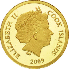 Moneta, Isole Cook, Elizabeth II, 5 Dollars, 2009, Valcambi, FDC, Oro, KM:1523