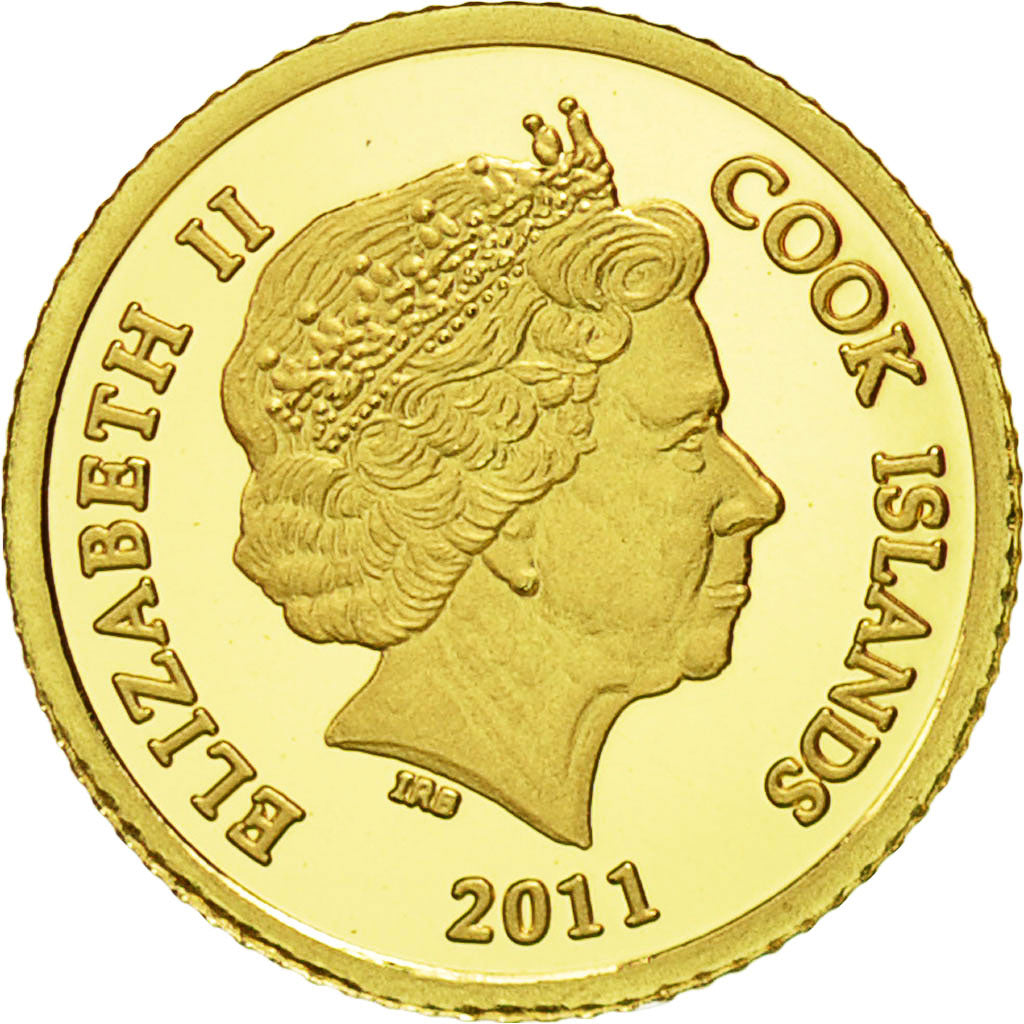 Coin, Cook Islands, Elizabeth II, 5 Dollars, 2011, Valcambi, MS(65-70), Gold