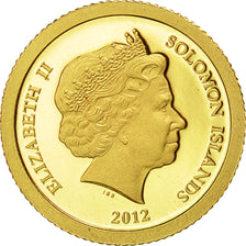 Moneta, Isole Salomone, Elizabeth II, 5 Dollars, 2012, B.H. Mayer, FDC, Oro