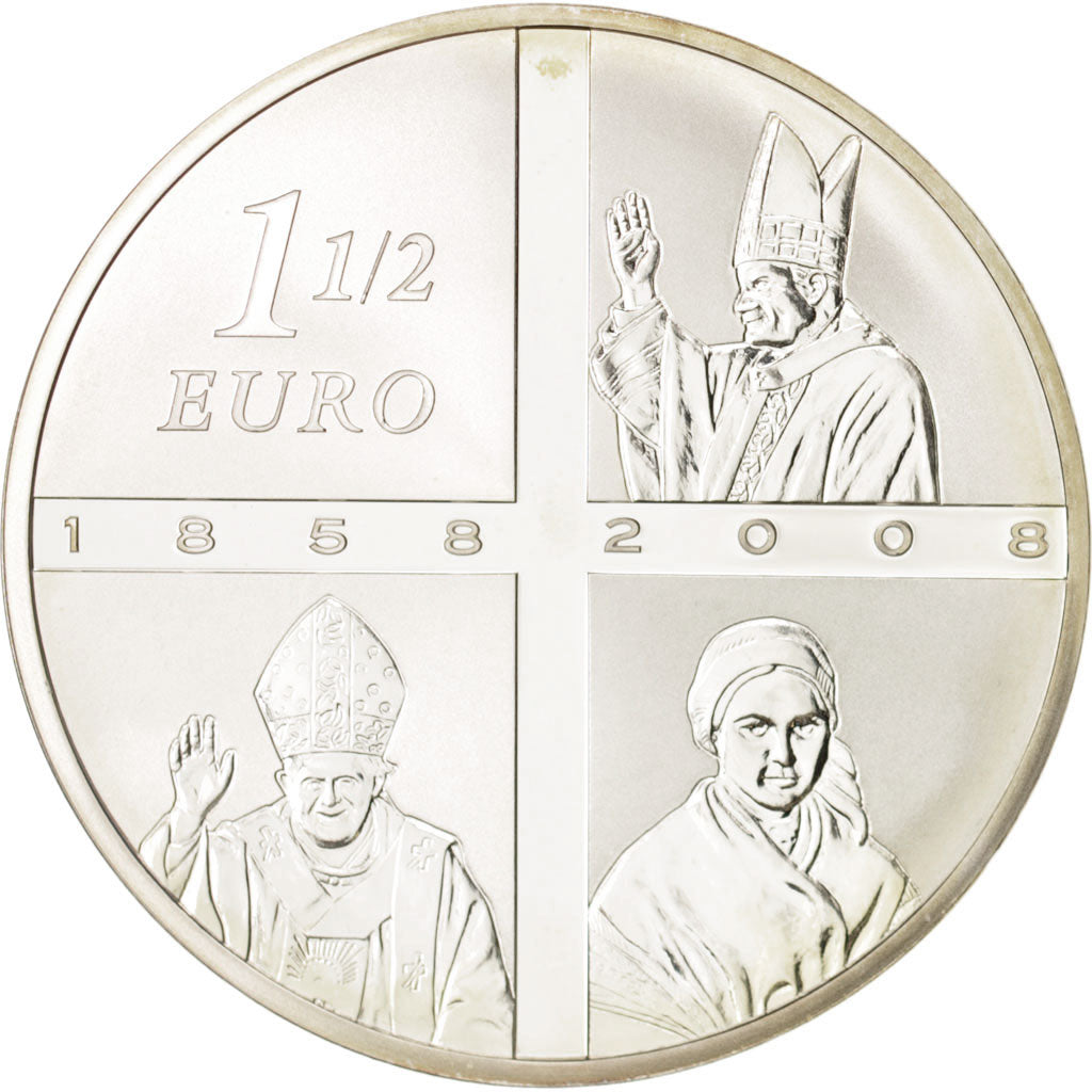 Coin, France, 1-1/2 Euro, 2008, MS(65-70), Silver, KM:1561