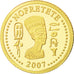 Togo, 1500 Francs, Nefertiti, 2007, MS(65-70), Gold