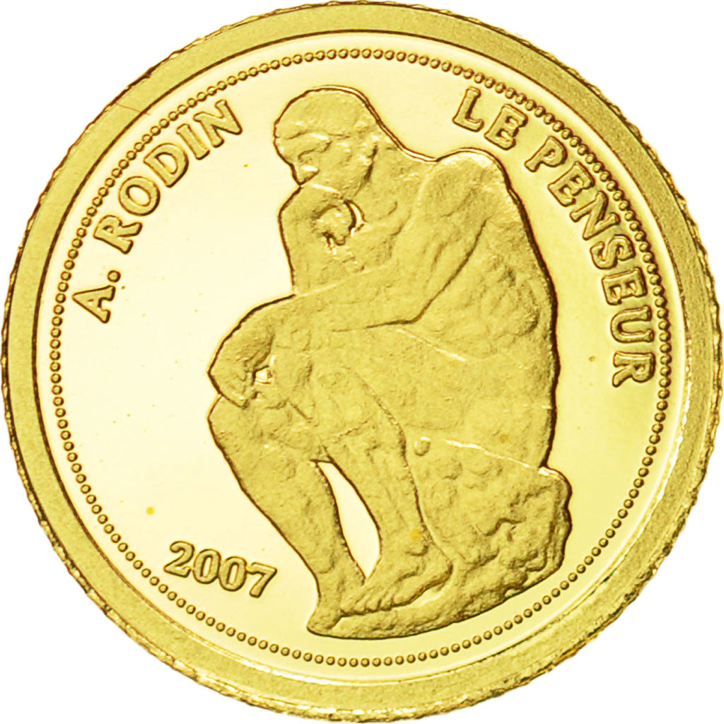 Coin, Benin, 1500 Francs CFA, 2007, MS(65-70), Gold