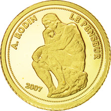 Moneda, Benín, 1500 Francs CFA, 2007, FDC, Oro