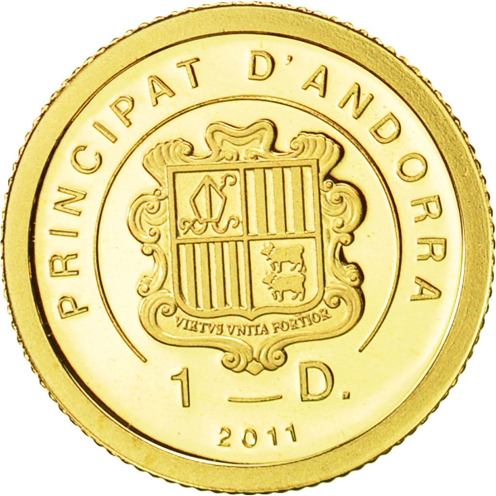 Münze, Andorra, Diner, 2011, STGL, Gold