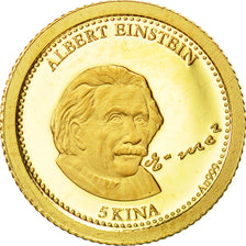 Papua New Guinea, 5 Kina, Albert Einstein, 2013, MS(65-70), Gold