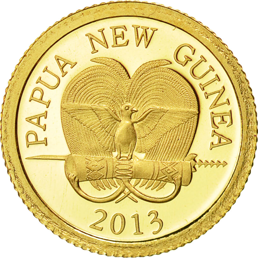 Papua New Guinea, 5 Kina, Albert Einstein, 2013, MS(65-70), Gold