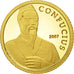 Cambodia, 5000 Riels, Confucius, 2007, MS(65-70), Gold