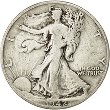 United States, Walking Liberty Half Dollar, 1942, Philadelphia, KM 142