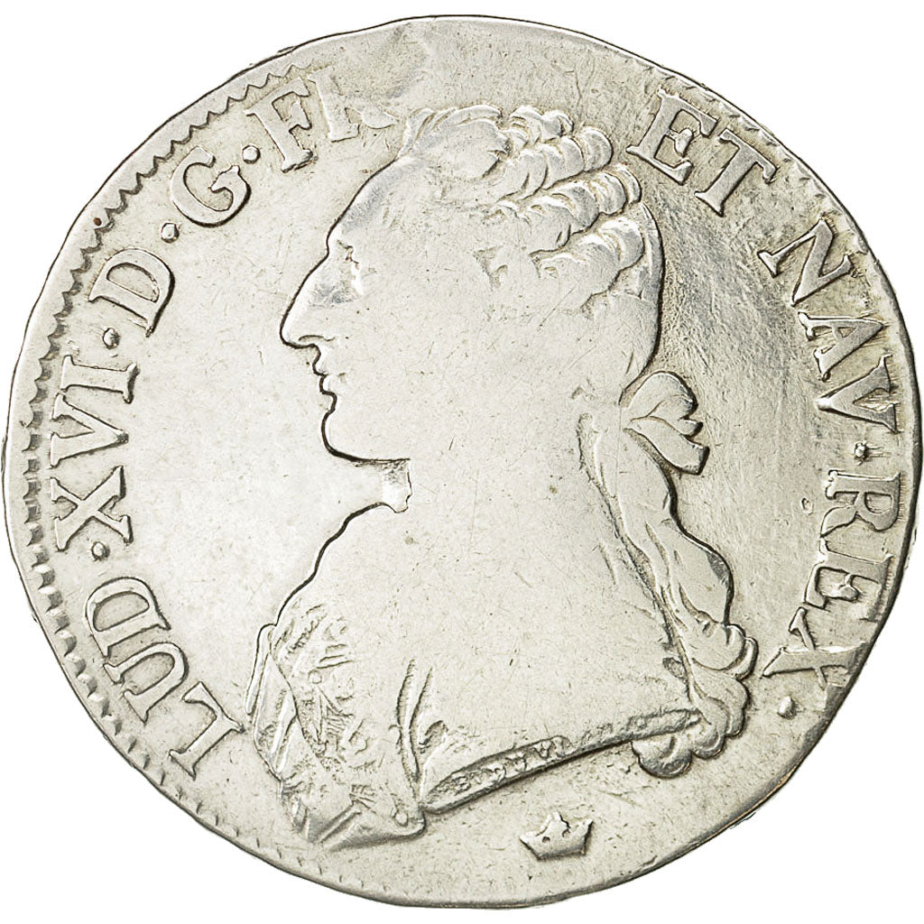 France, Louis XVI, Écu aux branches d'olivier, 1780, Toulouse, VF(20-25),Gad 356