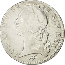 Coin, France, Louis XV, Écu au bandeau, Ecu, 1756, Lyons, VF(20-25), Silver