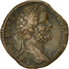 Monnaie, Septime Sévère, Sesterce, 195, Rome, TB+, Cuivre, Cohen:405 bis