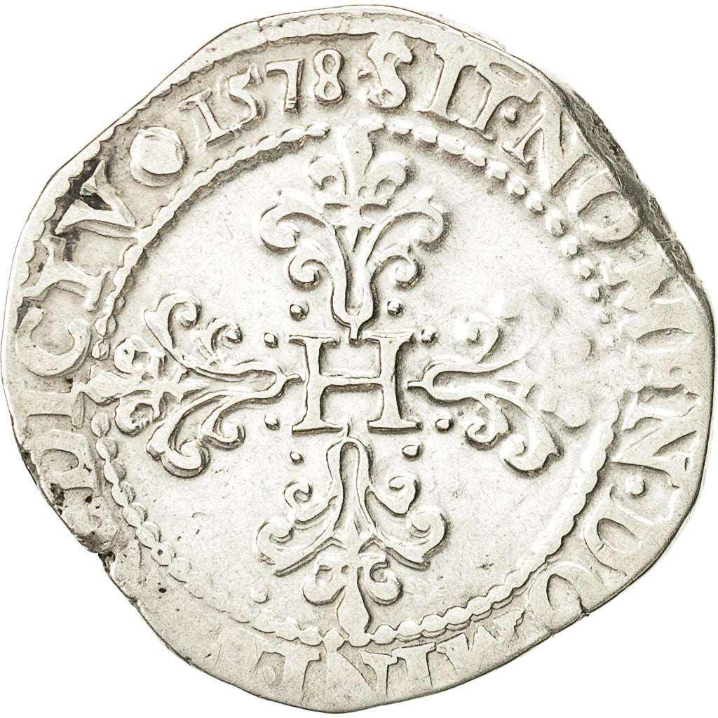 Henri III, Franc au Col Plat, 1578, Rouen, Sombart 4714