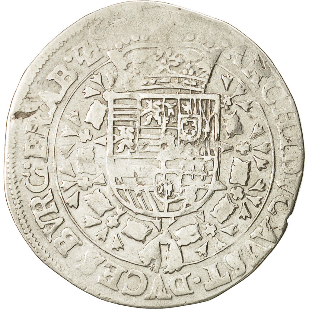 Coin, Spanish Netherlands, Flanders, Albert & Isabella, 1/4 Patagon, 1612-1621