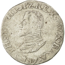 Monnaie, Pays-Bas espagnols, BRABANT, Philippe II, 1/2 Ecu, 1587, Anvers, TTB