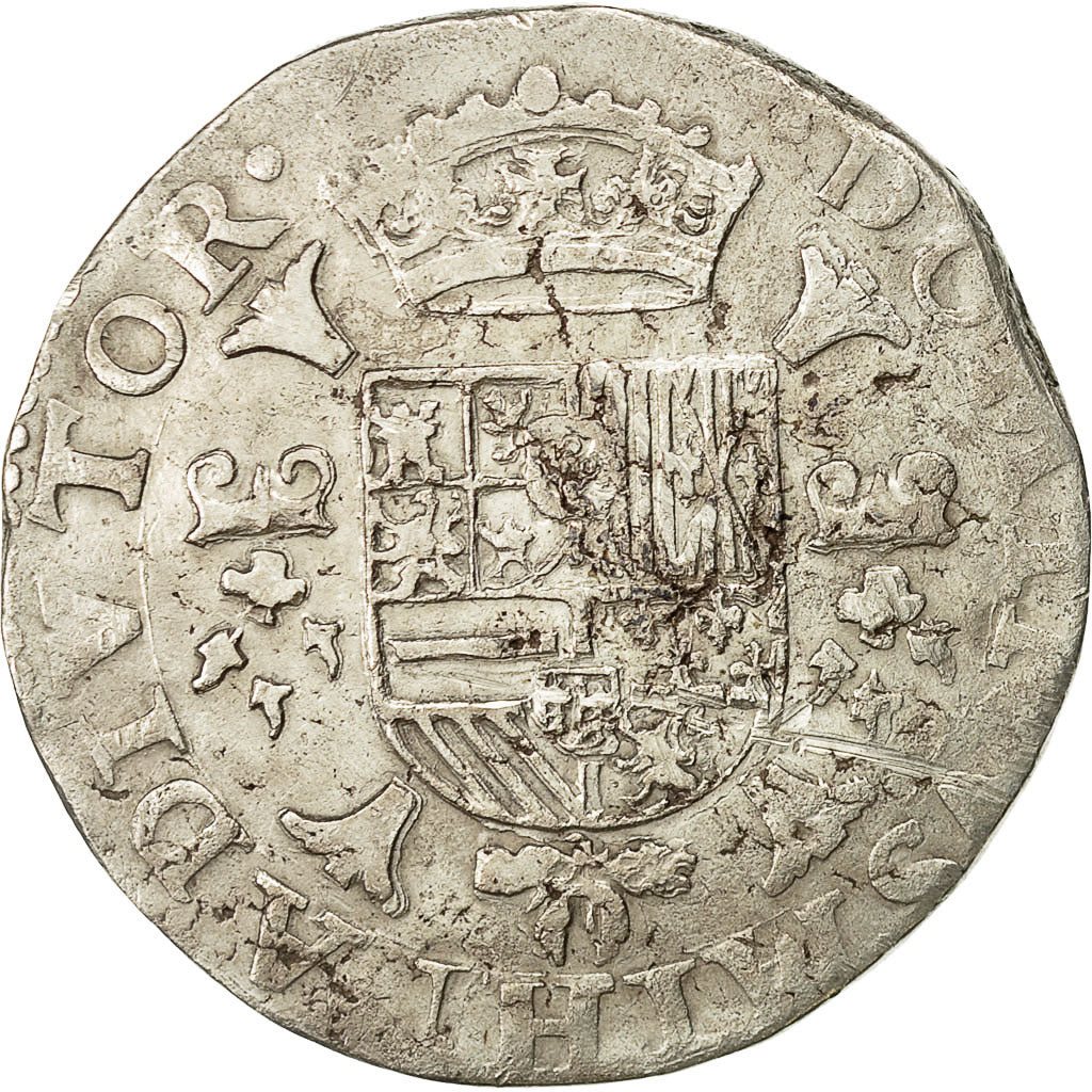 Coin, Spanish Netherlands, BRABANT, Philip II, 1/2 Ecu, 1587, Antwerp