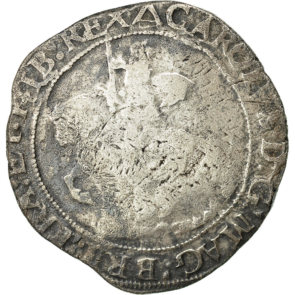 Coin, Great Britain, Charles I, 1/2 Crown, Undated, Tower, VF(20-25), Silver
