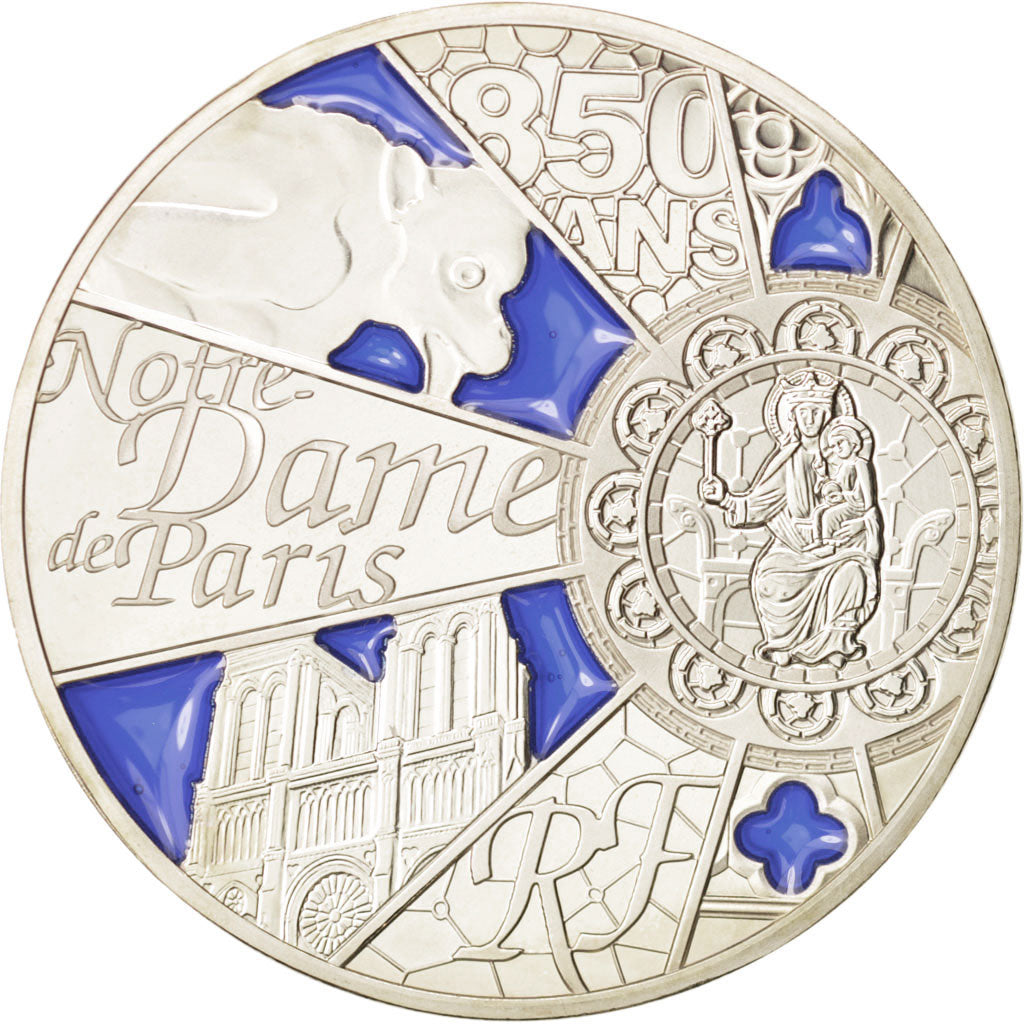France, 10 Euro, 2013, Silver, Notre-Dame, KM:2097