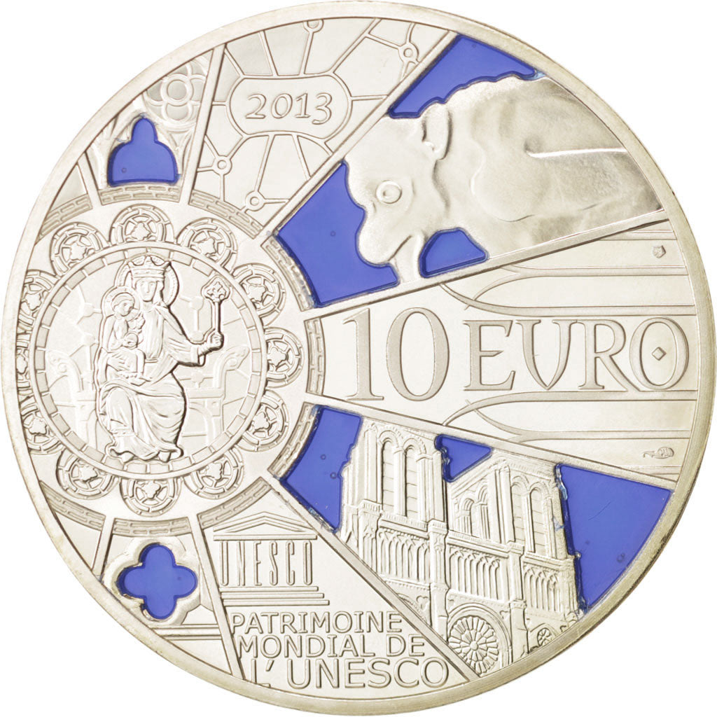 France, 10 Euro, 2013, Silver, Notre-Dame, KM:2097