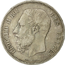 Coin, Belgium, Leopold II, 5 Francs, 5 Frank, 1867, EF(40-45), Silver, KM:24