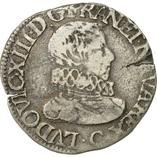 Louis XIII, 1/2 Franc, tête nue au col fraisé, 1620, Saint-Lô, Gadoury 39