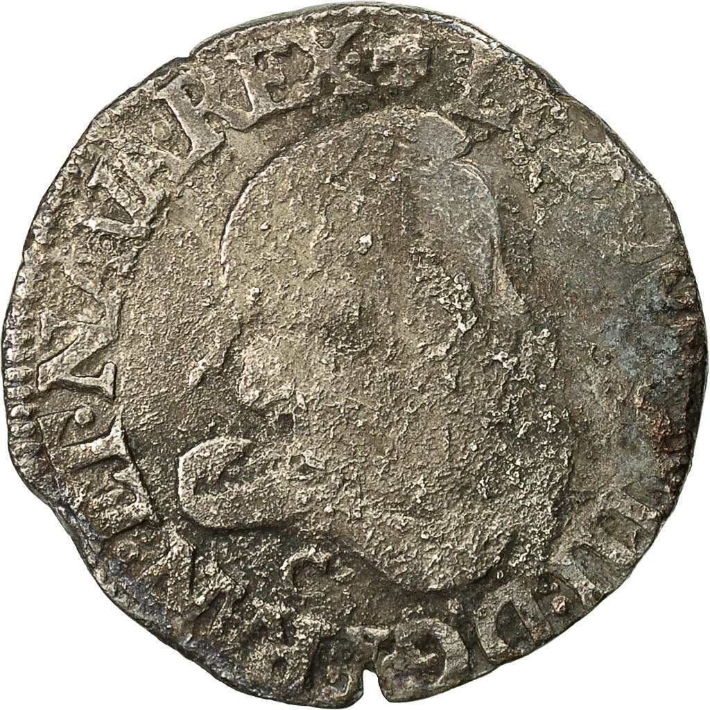 Moneta, Francia, Louis XIII, 1/2 Franc, grosse tête laurée au col fraisé, 1/2