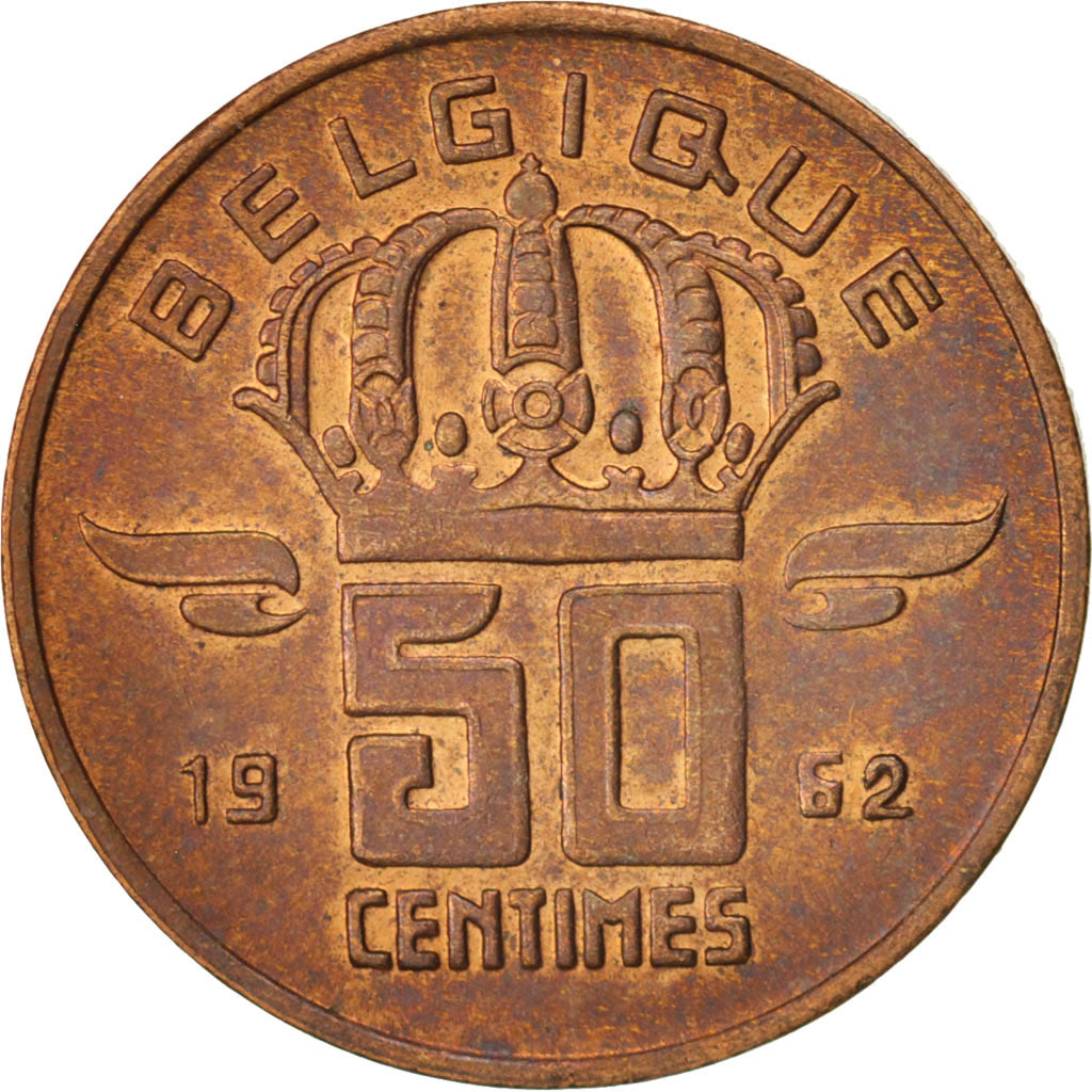 Belgium, Baudouin I, 50 Centimes, 1962, Bronze, KM:148.1