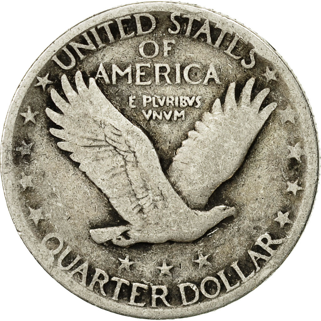 États-Unis, Standing Liberty Quarter, 1927, Philadelphie, TB+, KM 145