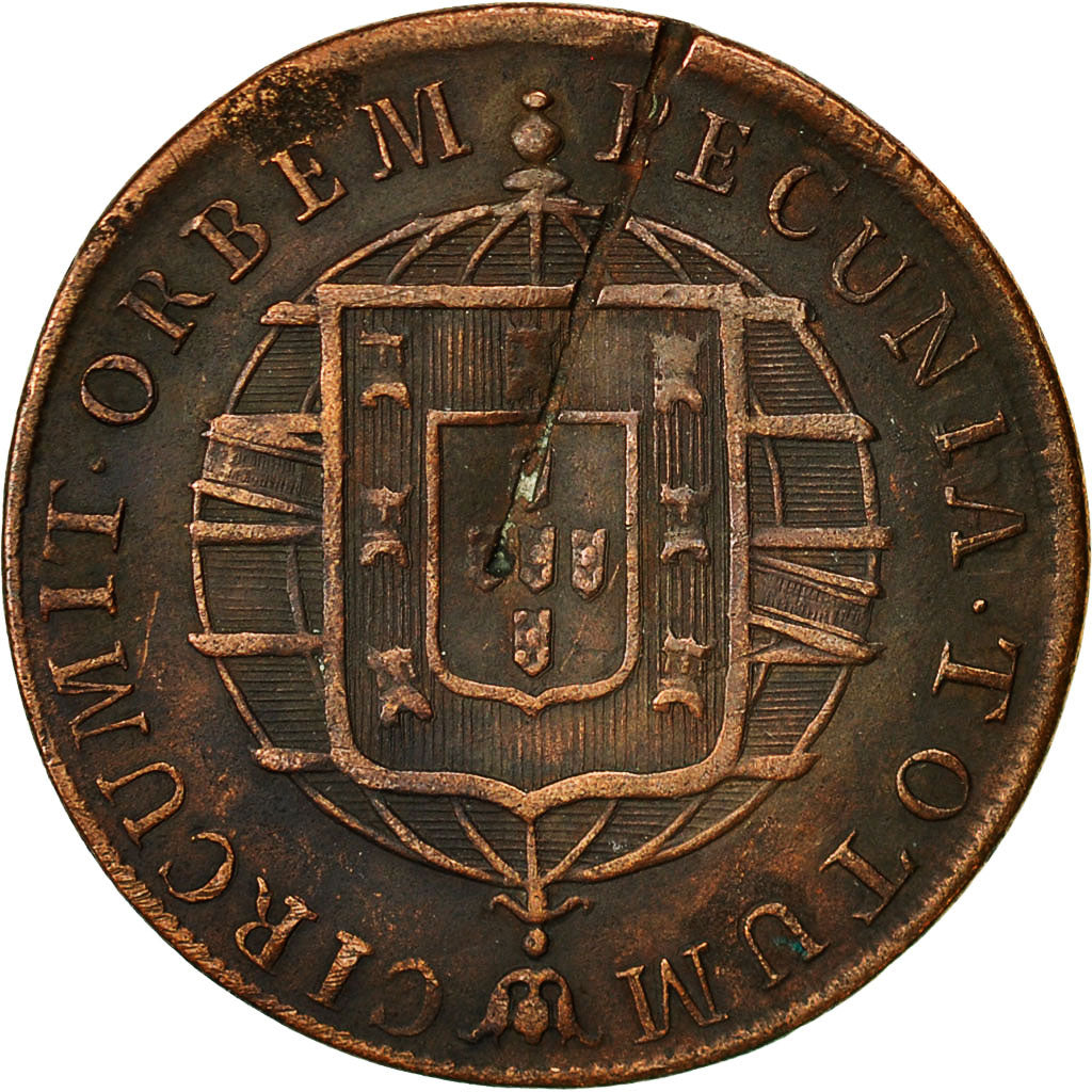 Monnaie, Brésil, Joao, 20 Reis, 1821, Rio de Janeiro, TTB, Cuivre, KM:316.1
