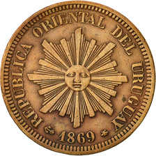 Coin, Uruguay, 2 Centesimos, 1869, Uruguay Mint, Paris, Berlin, Vienna