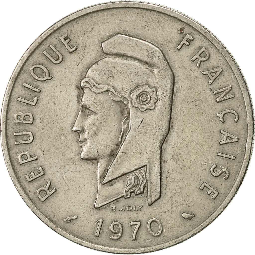 FRENCH AFARS & ISSAS, 100 Francs, 1970, Paris, TTB+, Copper-nickel, KM 19