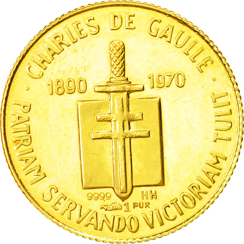 France, Medal, Médaille commémorative en or du Général De Gaulle, History
