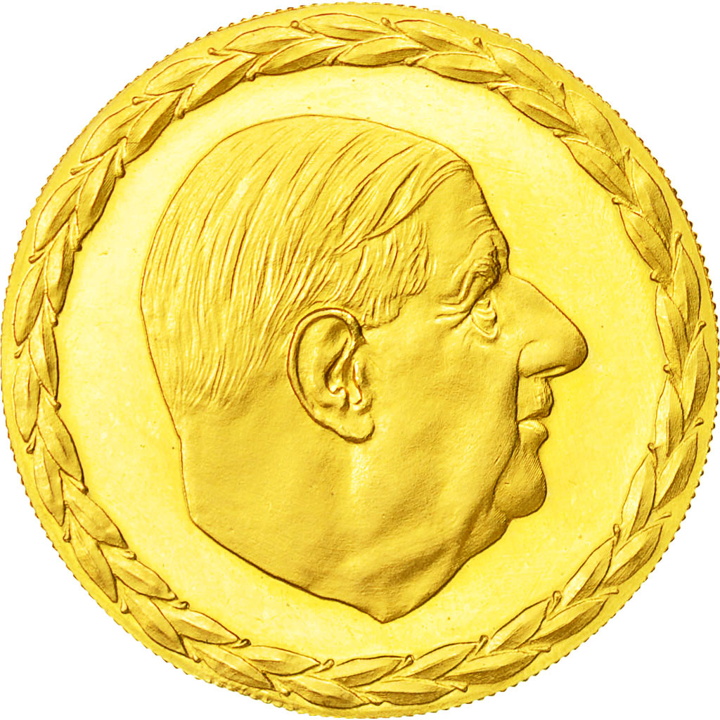 France, Medal, Médaille commémorative en or du Général De Gaulle, History