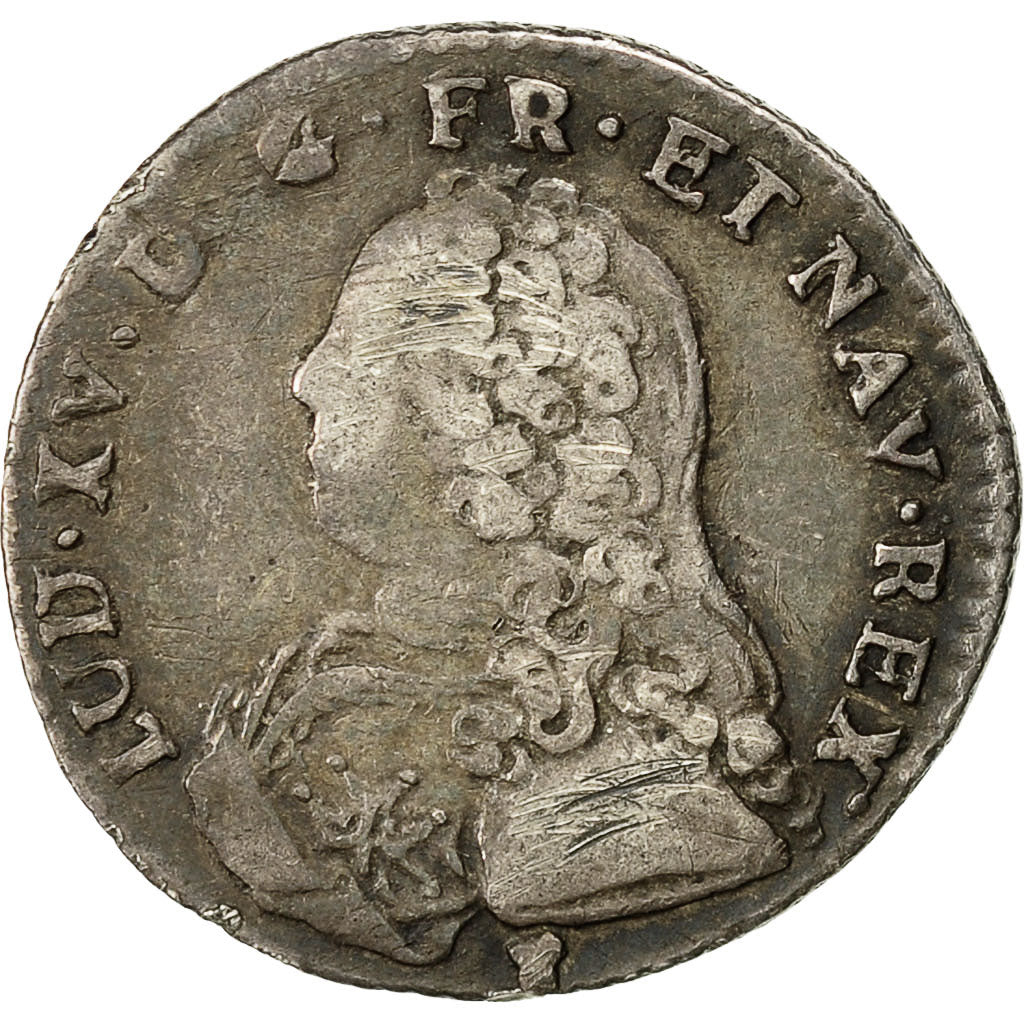 Moneta, Francja, Louis XV, 1/10 Écu aux branches d'olivier, 12 Sols, 1/10 ECU