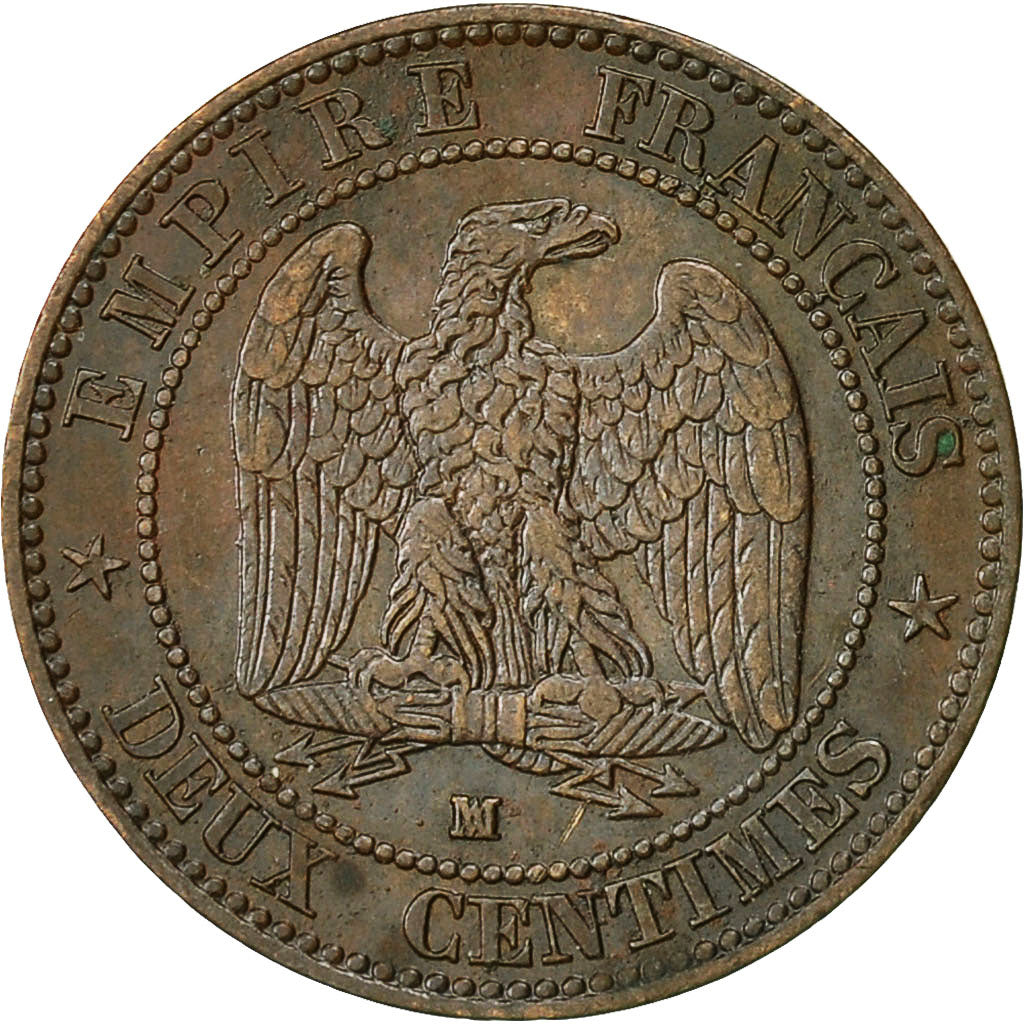 Moneta, Francja, Napoleon III, Napoléon III, 2 Centimes, 1856, Marseille