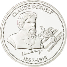 France, Medal, Nos Grands Hommes, Claude Debussy, History, MS(65-70), Silver