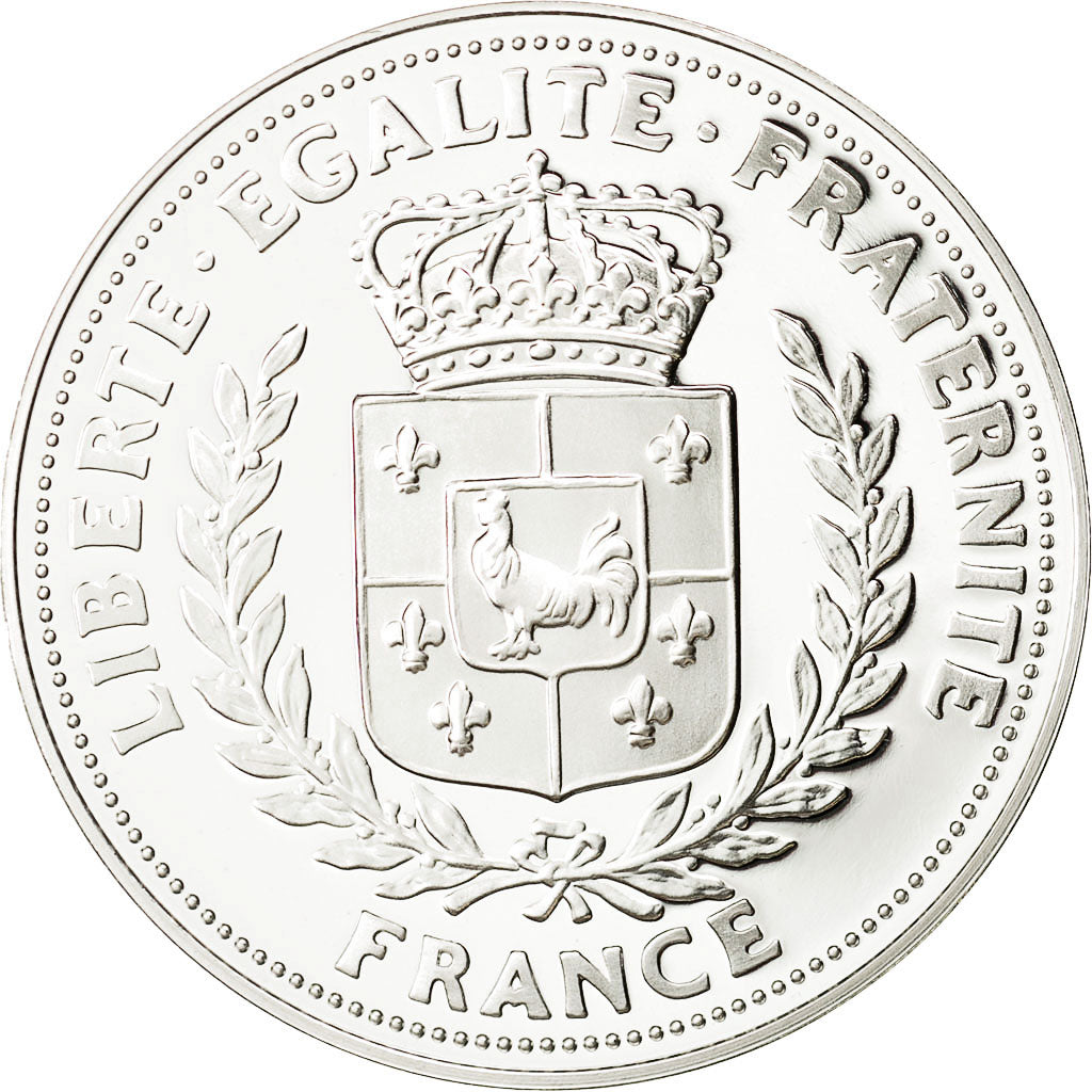 France, Medal, Nos Grands Hommes, Charles de Gaulle, History, MS(65-70), Silver