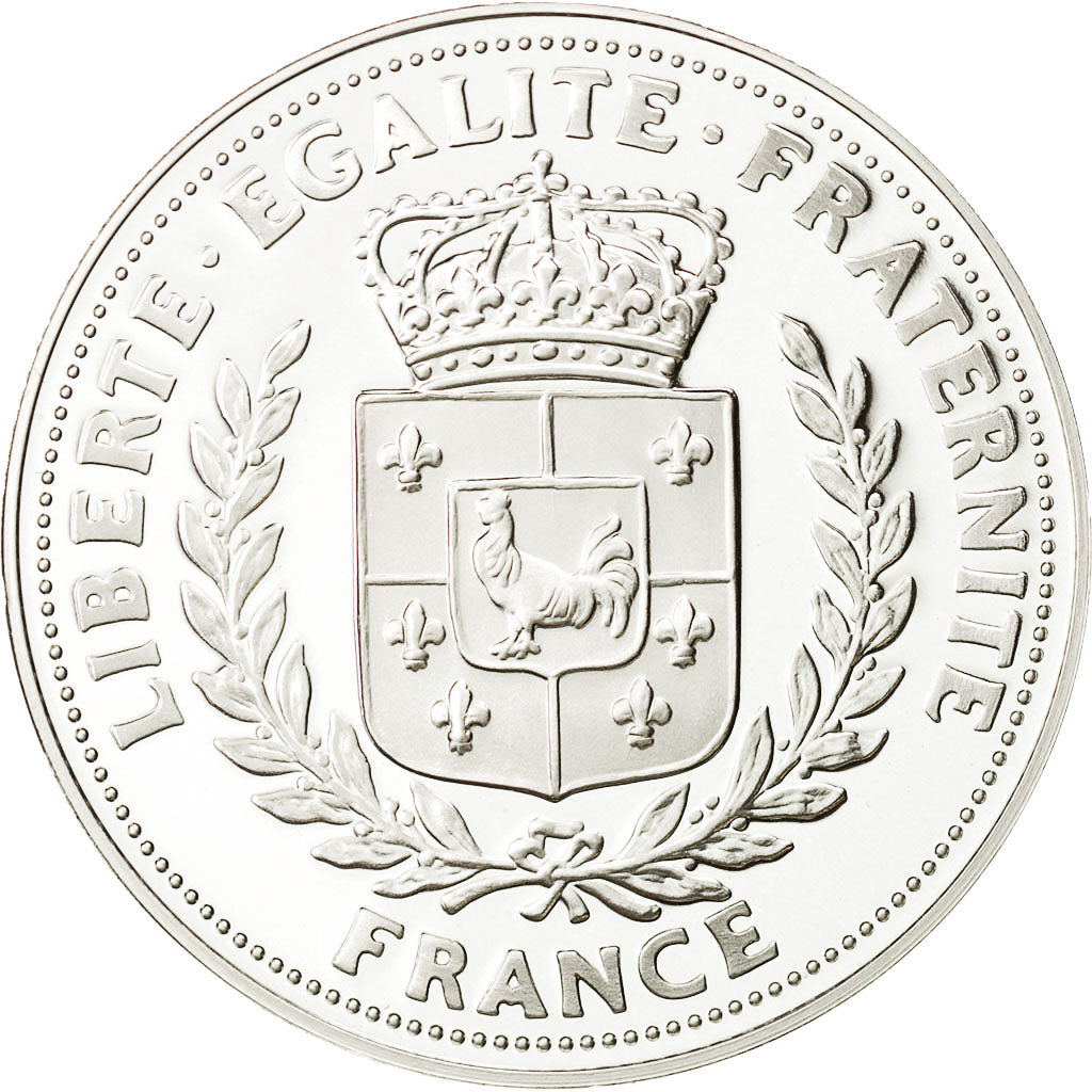 France, Medal, Nos Grands Hommes, Alexandre Dumas, History, MS(65-70), Silver