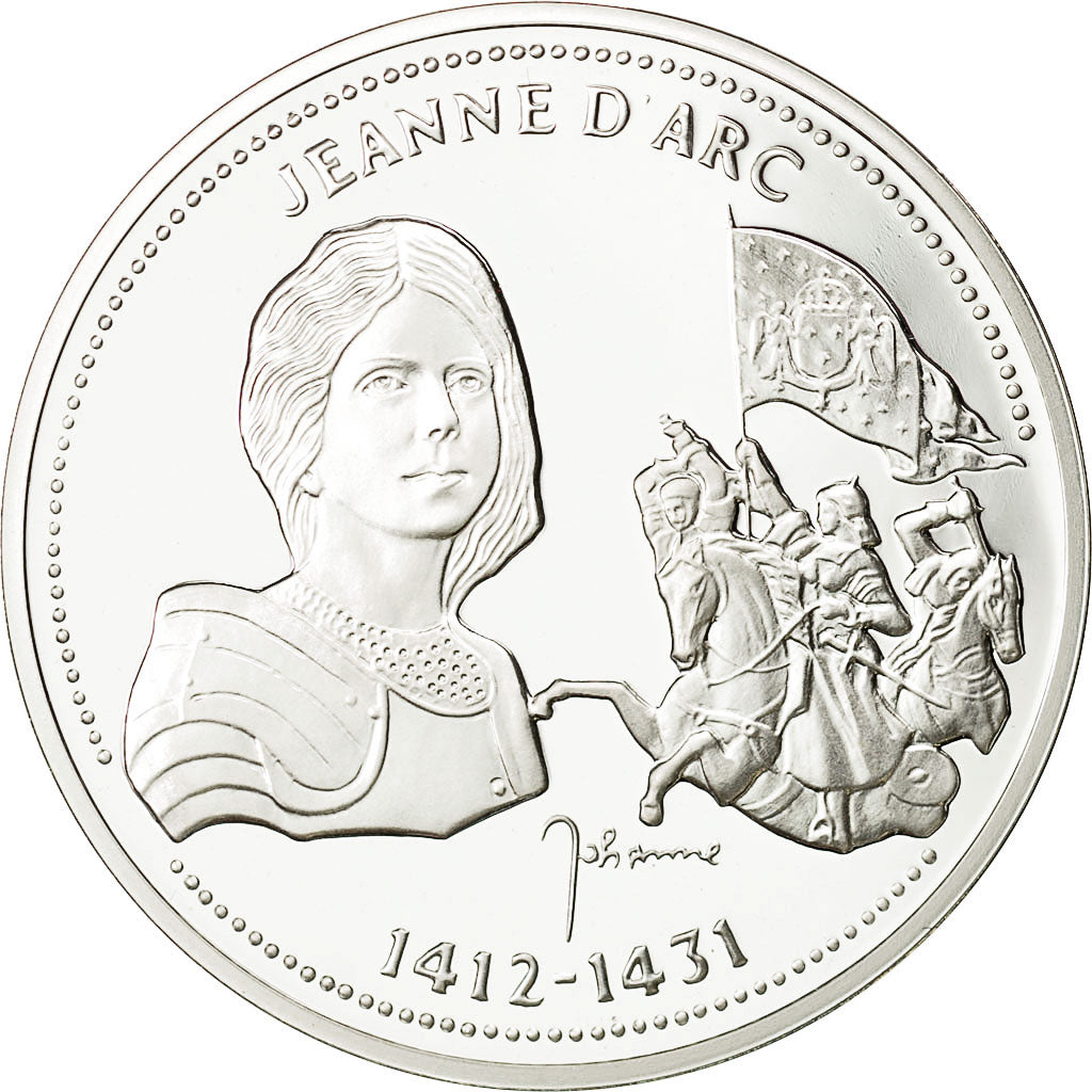 France, Medal, Nos Grands Hommes, Jeanne d'Arc, History, FDC, Argent