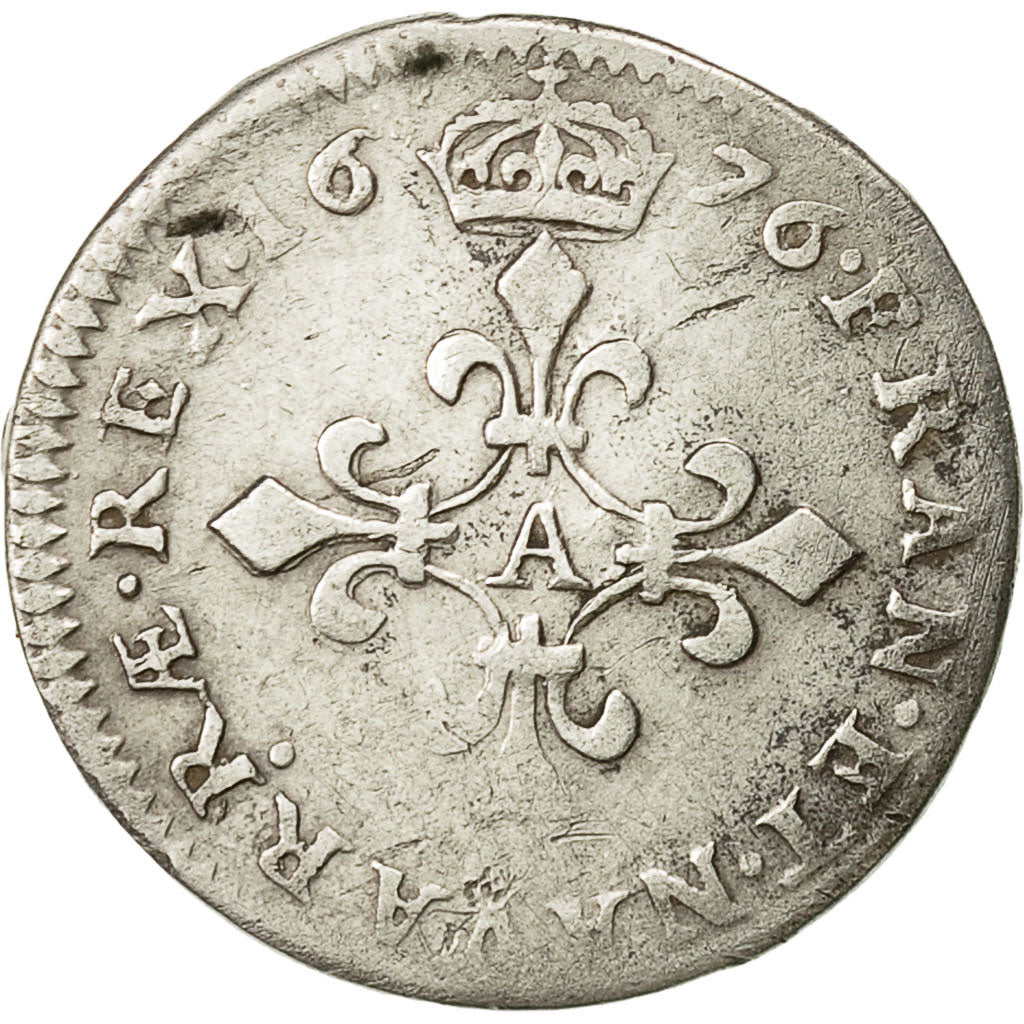 Moneta, Francia, Louis XIV, 4 Sols dits « des Traitants », 4 Sols, 1676
