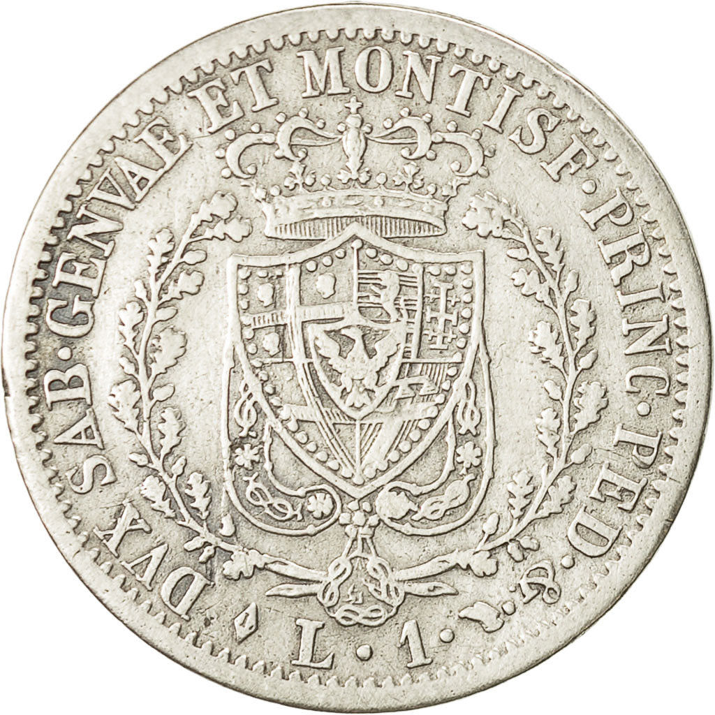 Coin, ITALIAN STATES, SARDINIA, Carlo Felice, Lira, 1827, Torino, EF(40-45)