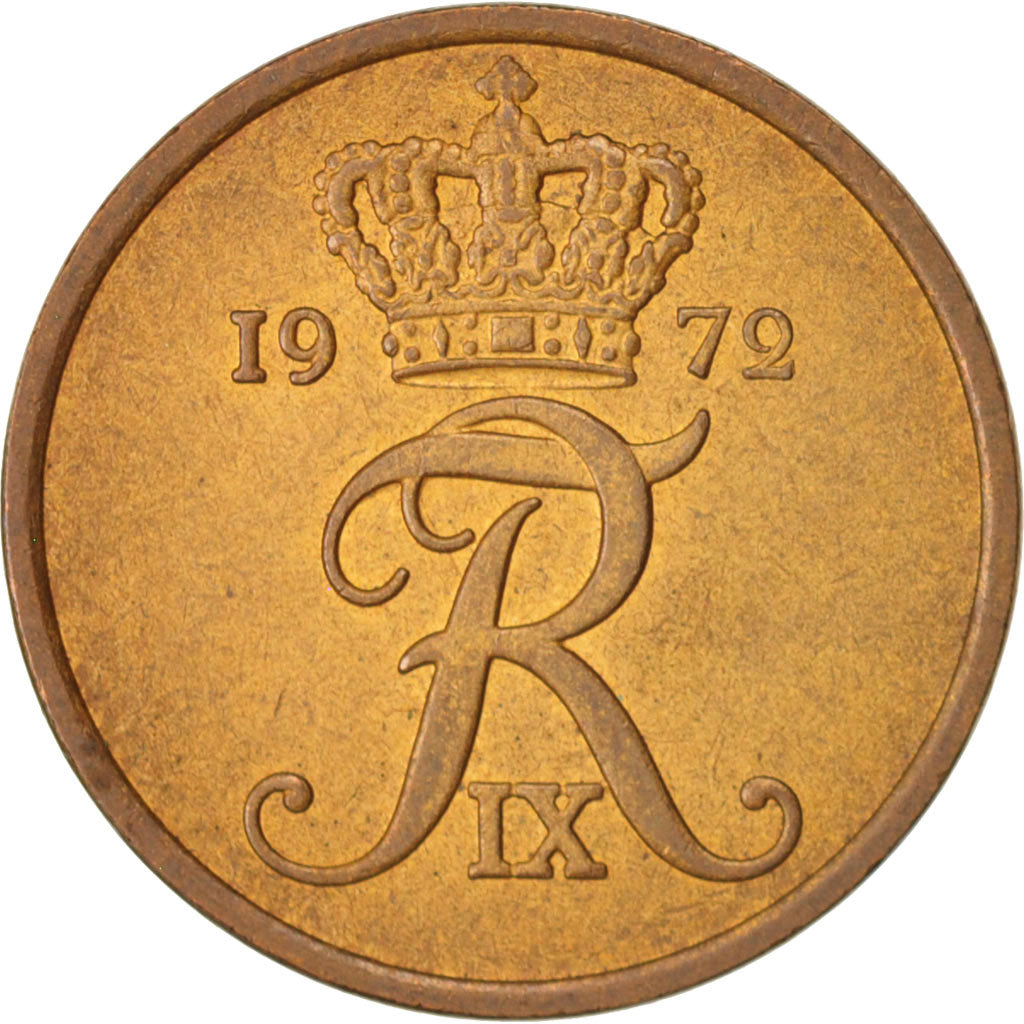 Denmark, Frederik IX, 5 Öre, 1972, Copenhagen, Bronze, KM:848.2
