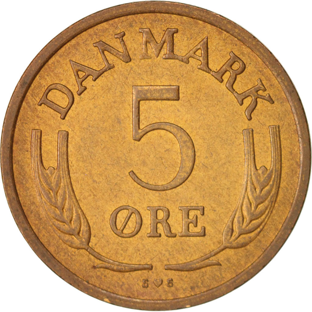 Denmark, Frederik IX, 5 Öre, 1972, Copenhagen, Bronze, KM:848.2