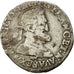 Moneda, Francia, Henri IV, Demi Franc, 1595, Morlaas, BC+, Plata, Sombart:4848